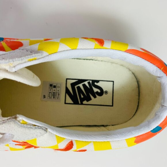 Vans Old Skool Checkerboard Sunflower Sneakers Womens 10 Suede Canvas Mens 8.5 - Picture 9 of 14